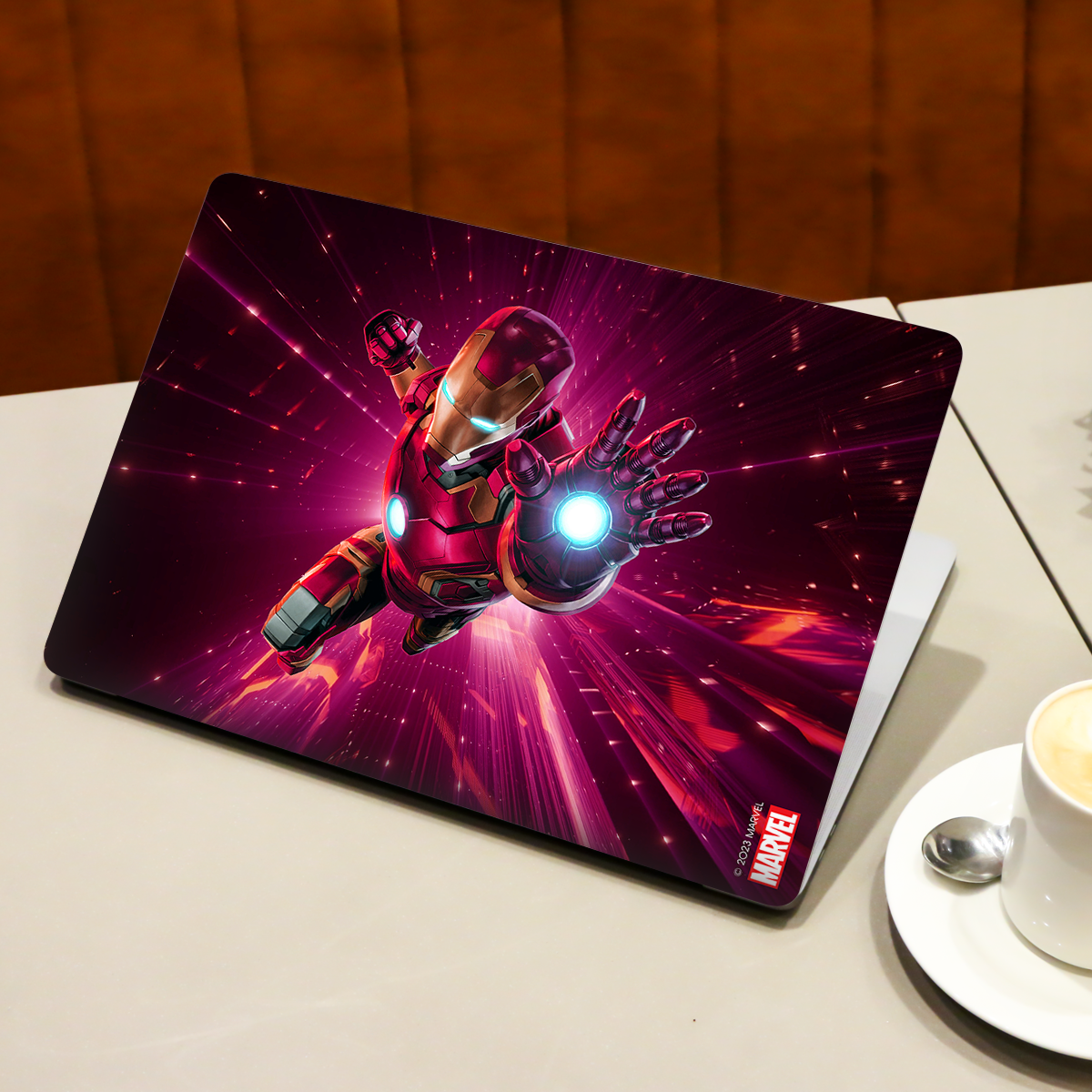 Iron Man In Action Comic Laptop Skin