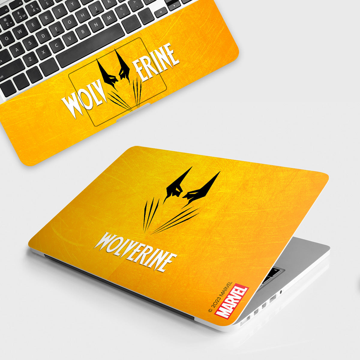 Fomo Store Laptop Skins Comics Wolverine with Yellow Background