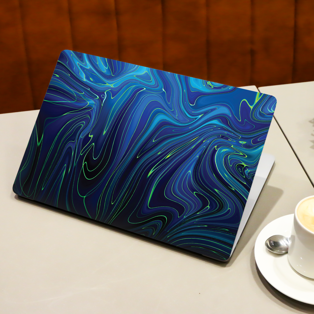 Cobalt Liquid Design Marble Laptop Skin