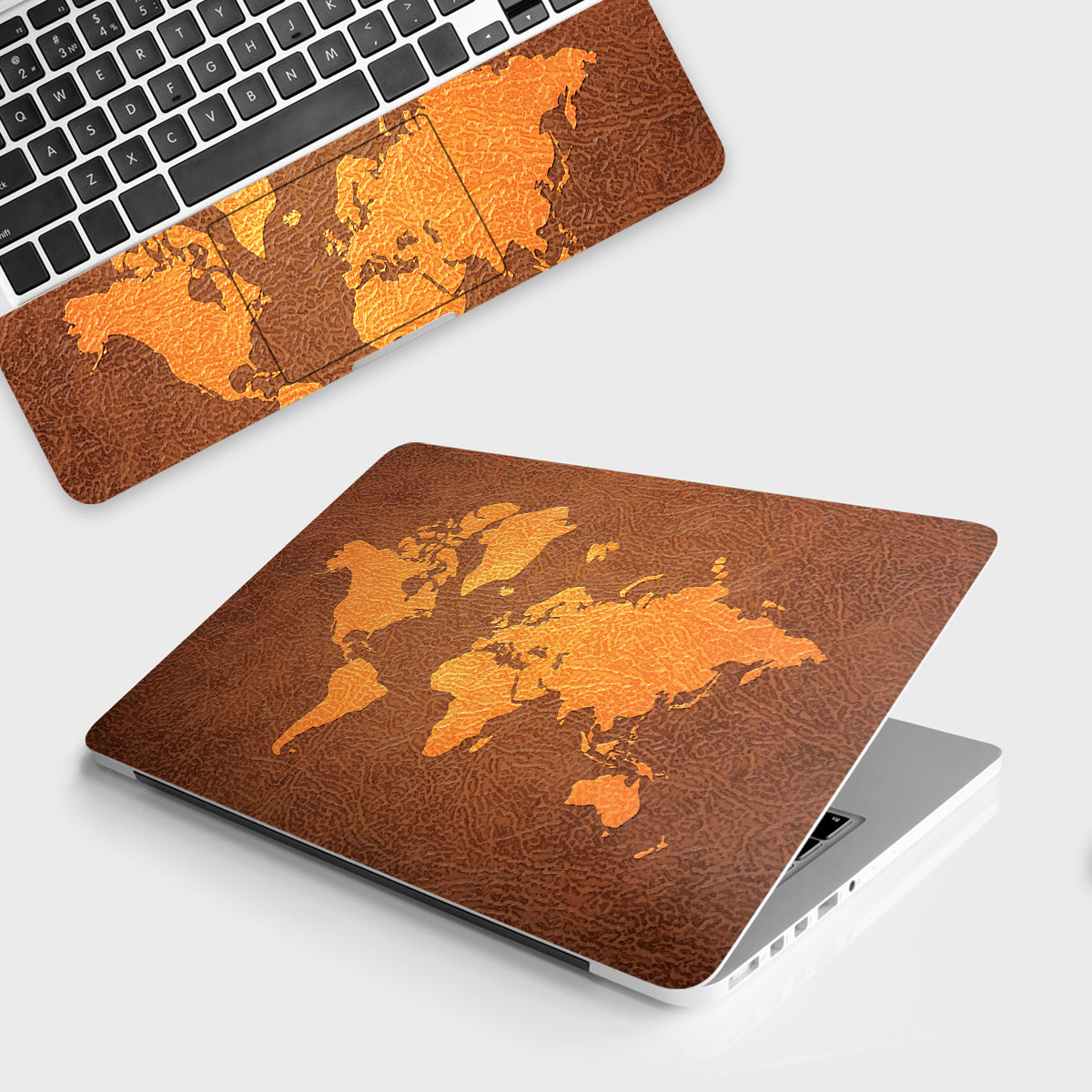 Fomo Store Laptop Skins Miscellaneous Brown World Map