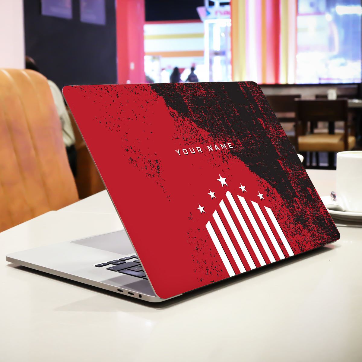 Captain Red with Name Laptop Skin
