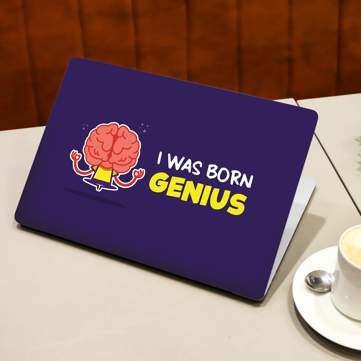 I Was Born Genius Laptop Skin