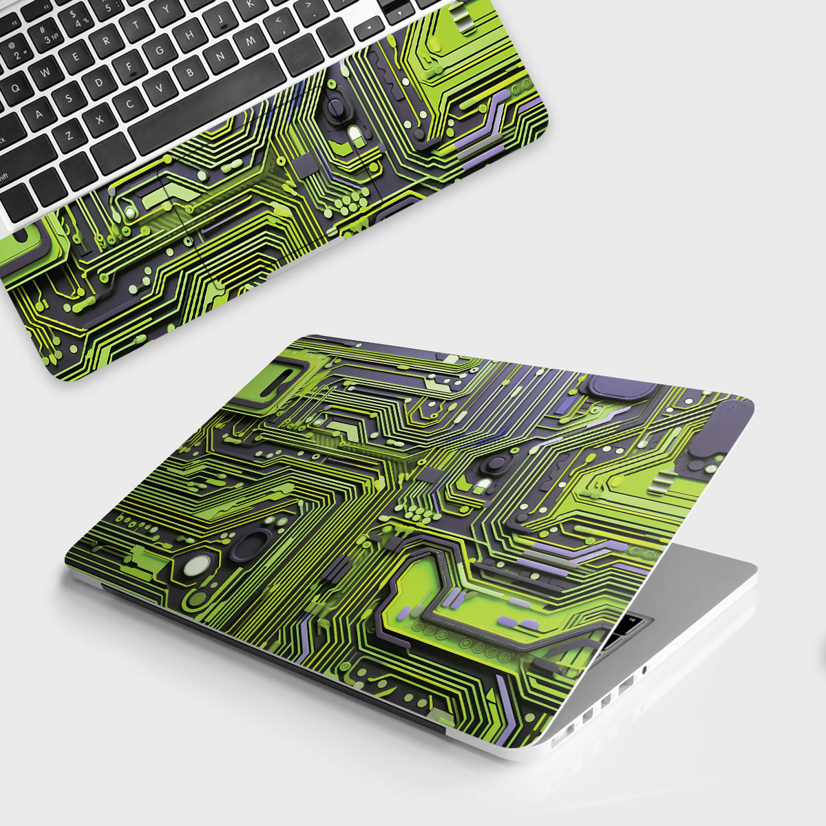 Fomo Store Laptop Skins Miscellaneous Lime Green Circuit Design