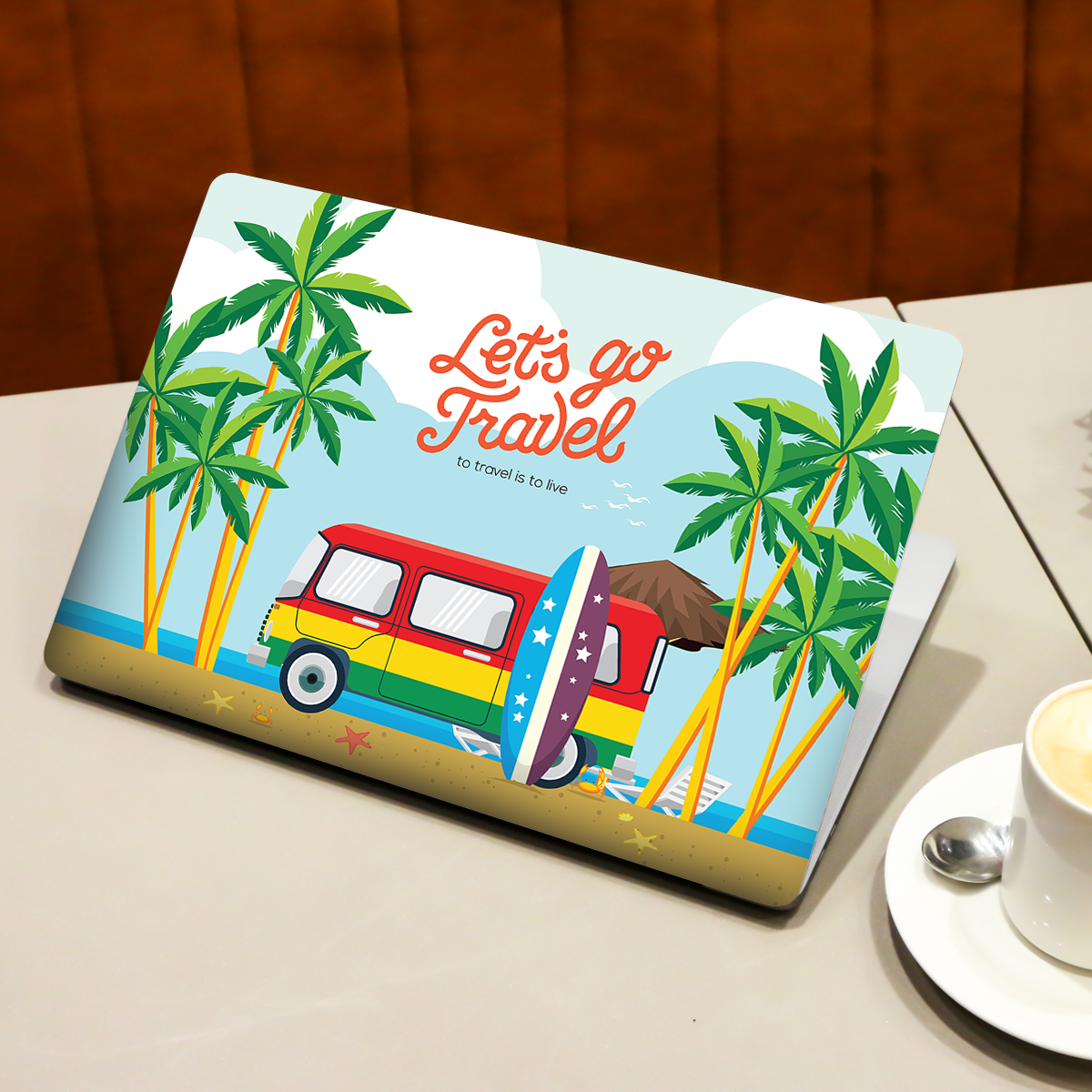 Let's Go Travel Quote Laptop Skin