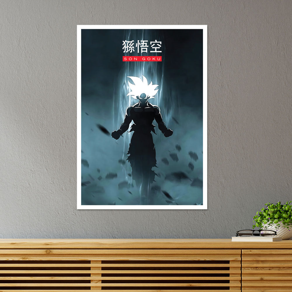 DBZ Son Goku Glowing Anime Poster