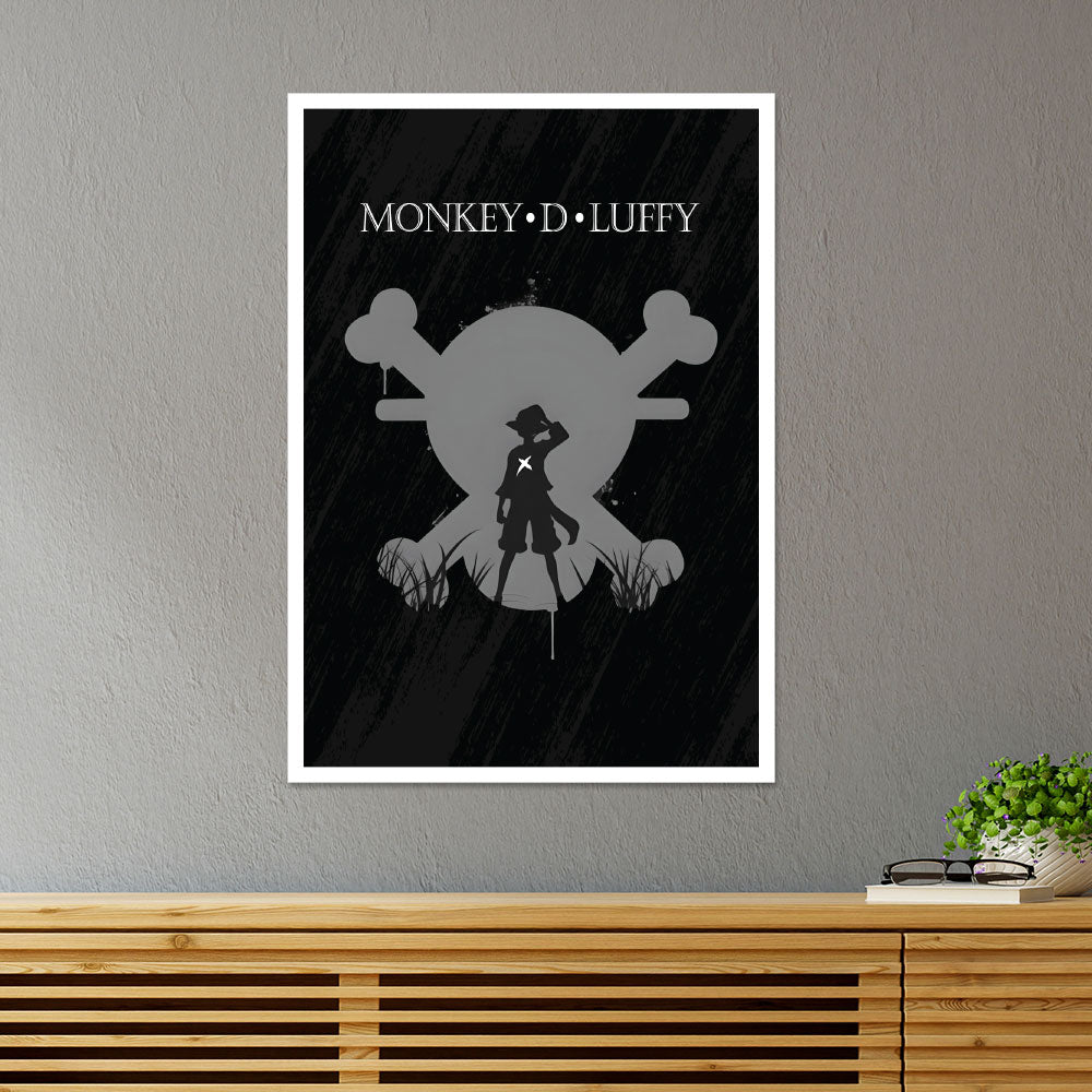 Monkey D Luffy in Skull Anime Poster