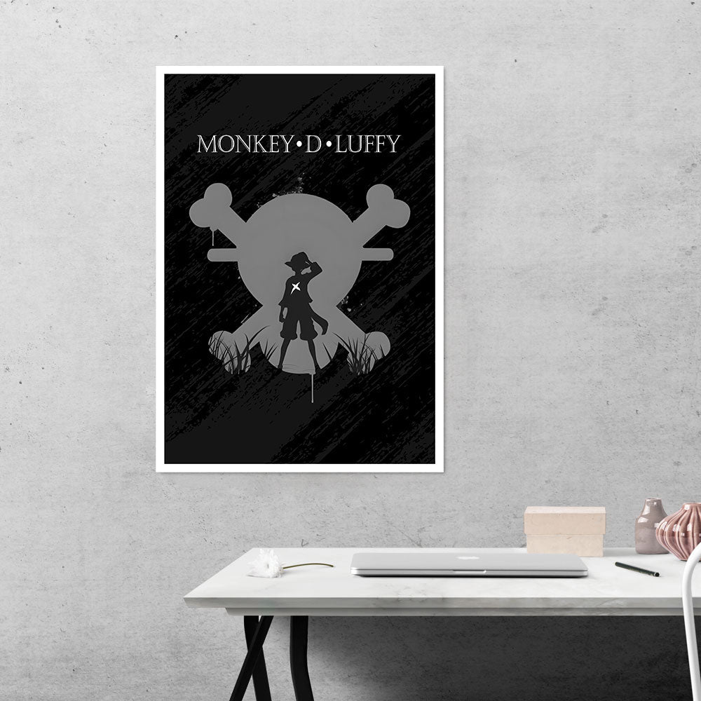 Monkey D Luffy in Skull Anime Poster