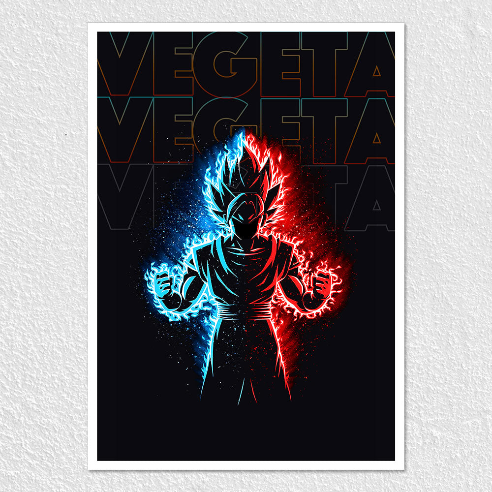 Fomo Store Posters Anime Vegeta in Dual Color DBZ