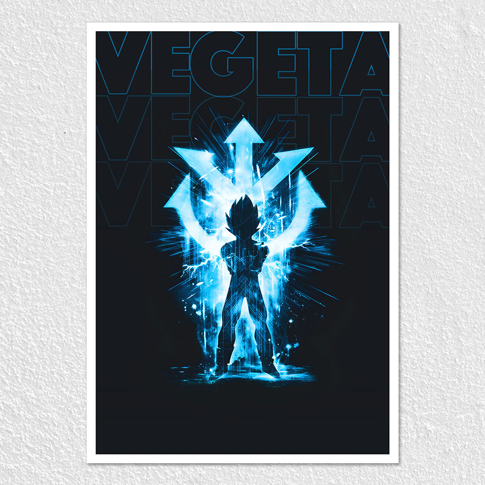 Fomo Store Posters Anime Vegeta in Electric Blue DBZ