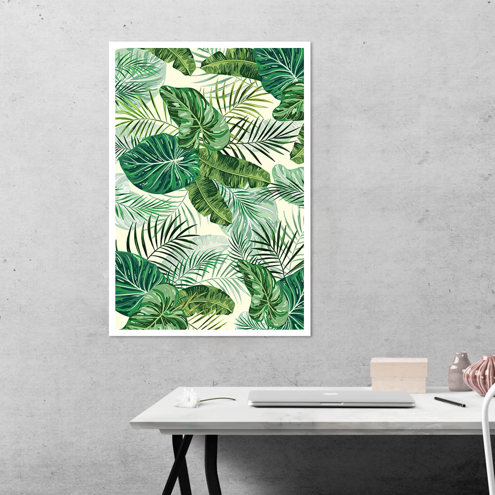 Green Leaves Botanical Poster