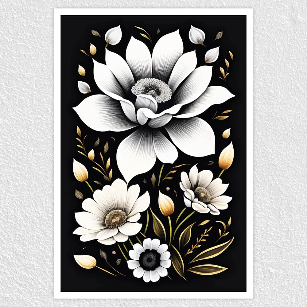 Fomo Store Posters Botanical White Florals  
