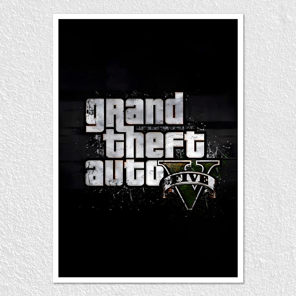Fomo Store Posters Gaming GTA 5 in Grunge Design