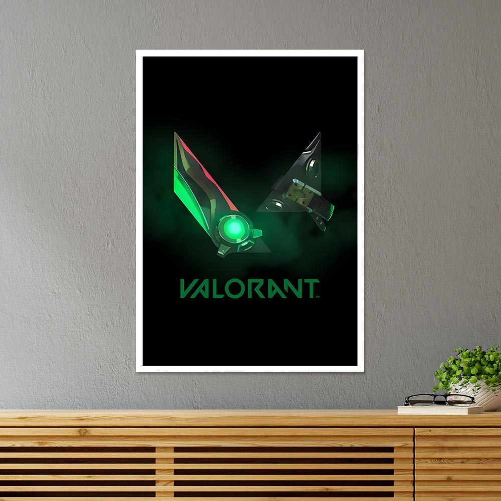 Valorant in Luminous Gree Gaming Poster