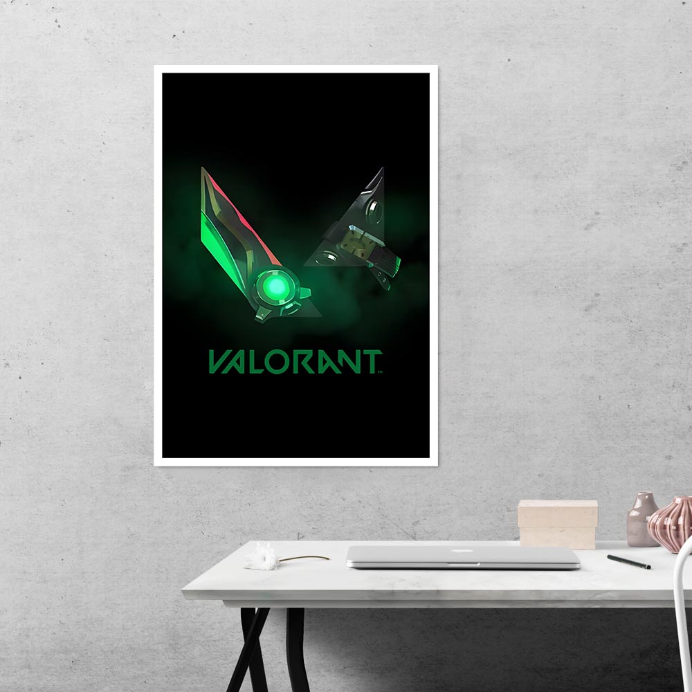 Valorant in Luminous Gree Gaming Poster