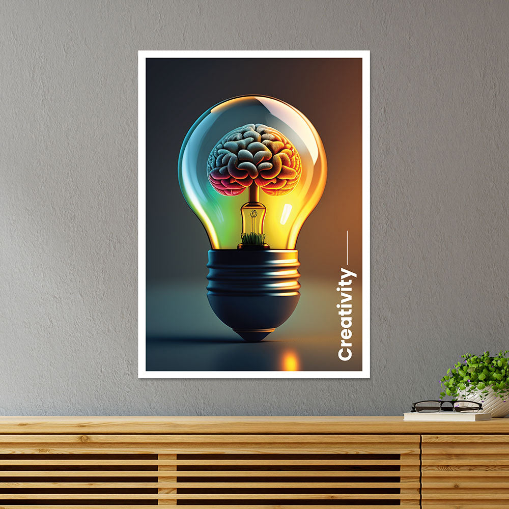 Creativity Bulb Motivational Poster