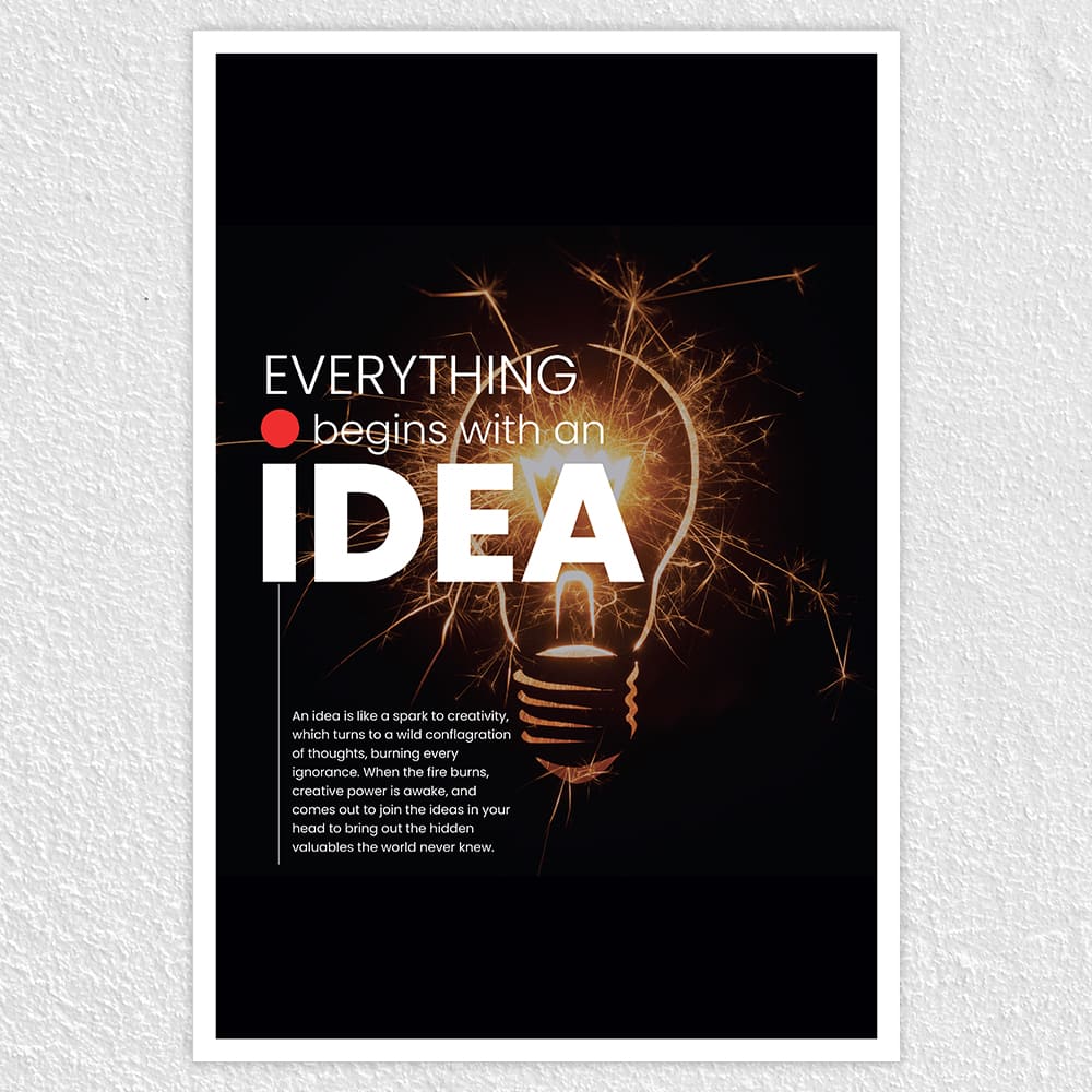 Fomo Store Posters Motivational Everything Begins with an Idea