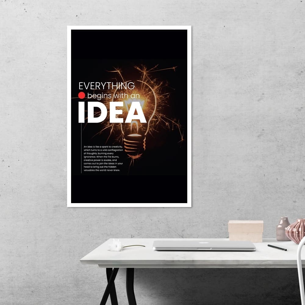 Everything Begins with an Idea Motivational Poster