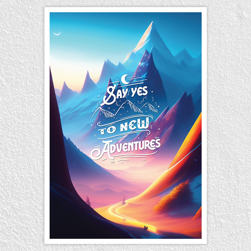 Fomo Store Posters Motivational Say Yes to New Adventures