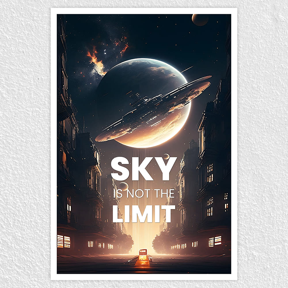 Fomo Store Posters Motivational Sky is not the limit