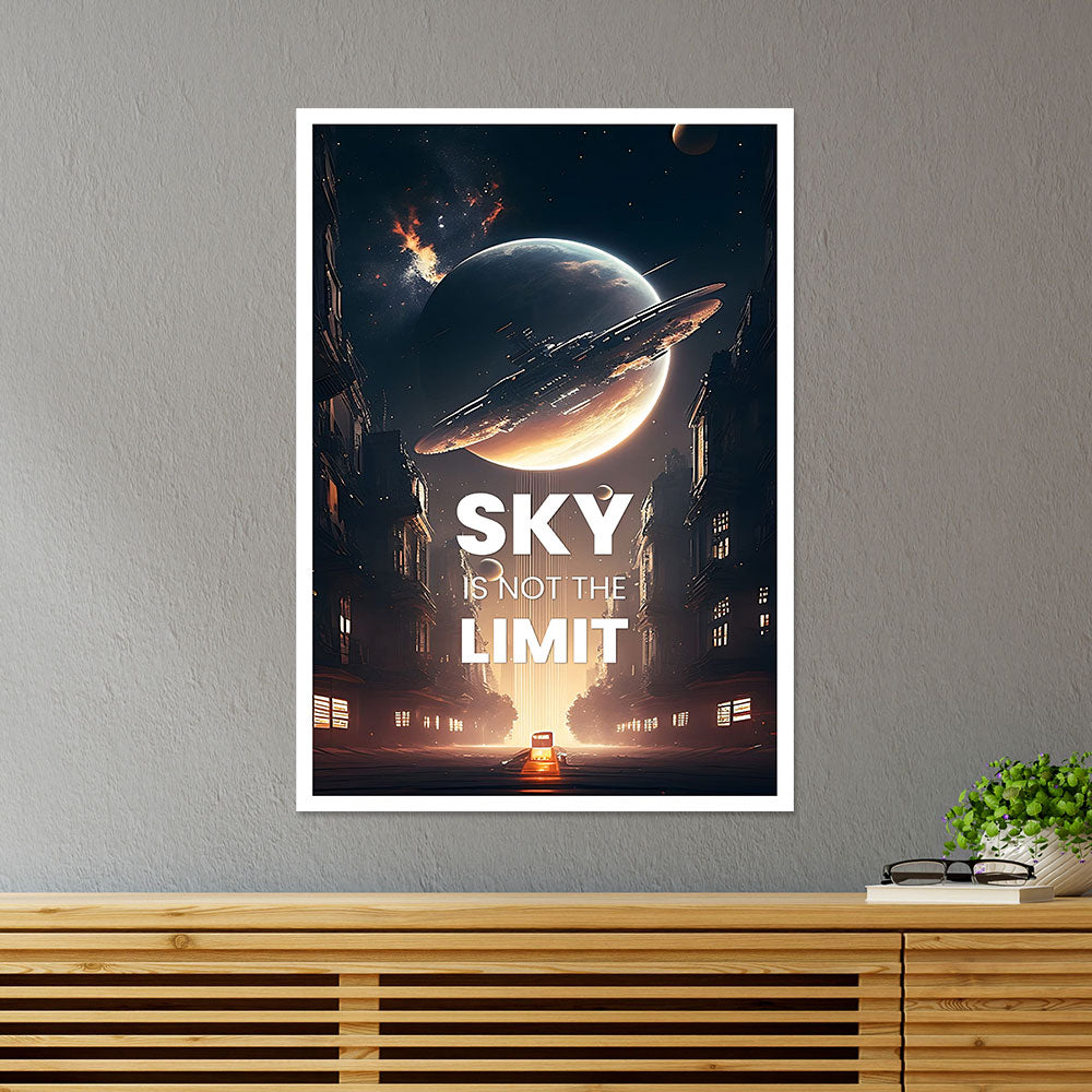 Sky is not the limit Motivational Poster