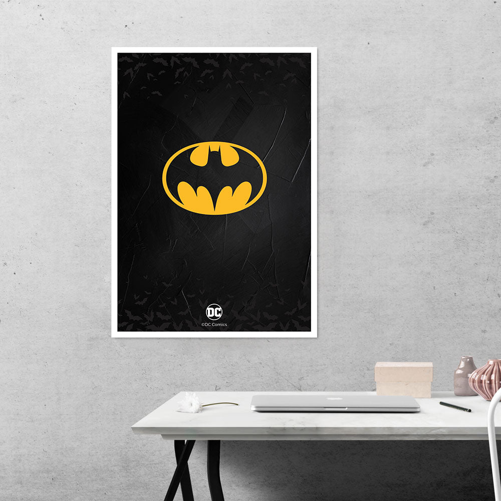 Batman Logo in Yellow Movies Poster