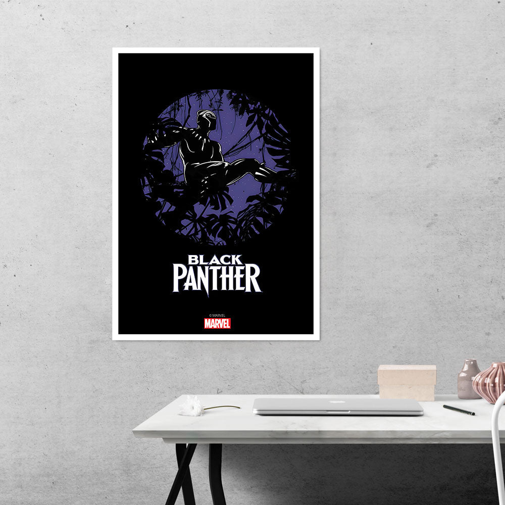 Black Panther in Black Movies Poster