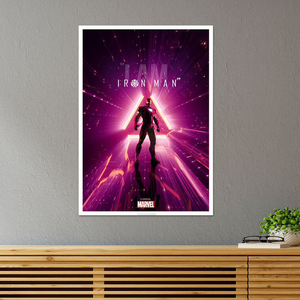 Glowing Guardian Iron Man Movies Poster