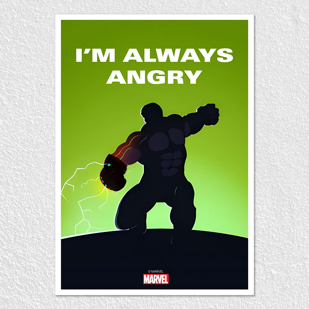 Fomo Store Posters Movies I'm Always Angry Hulk