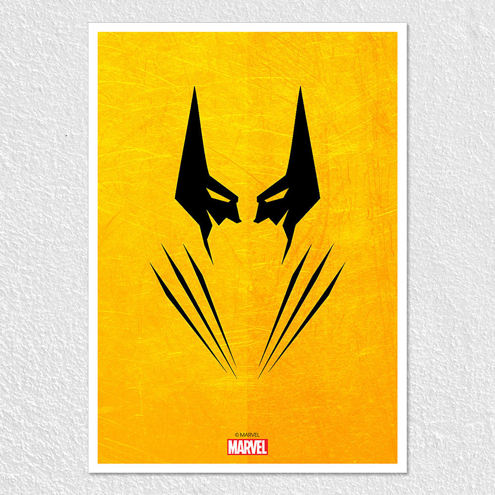 Fomo Store Posters Movies Wolverine in Minimal Yellow