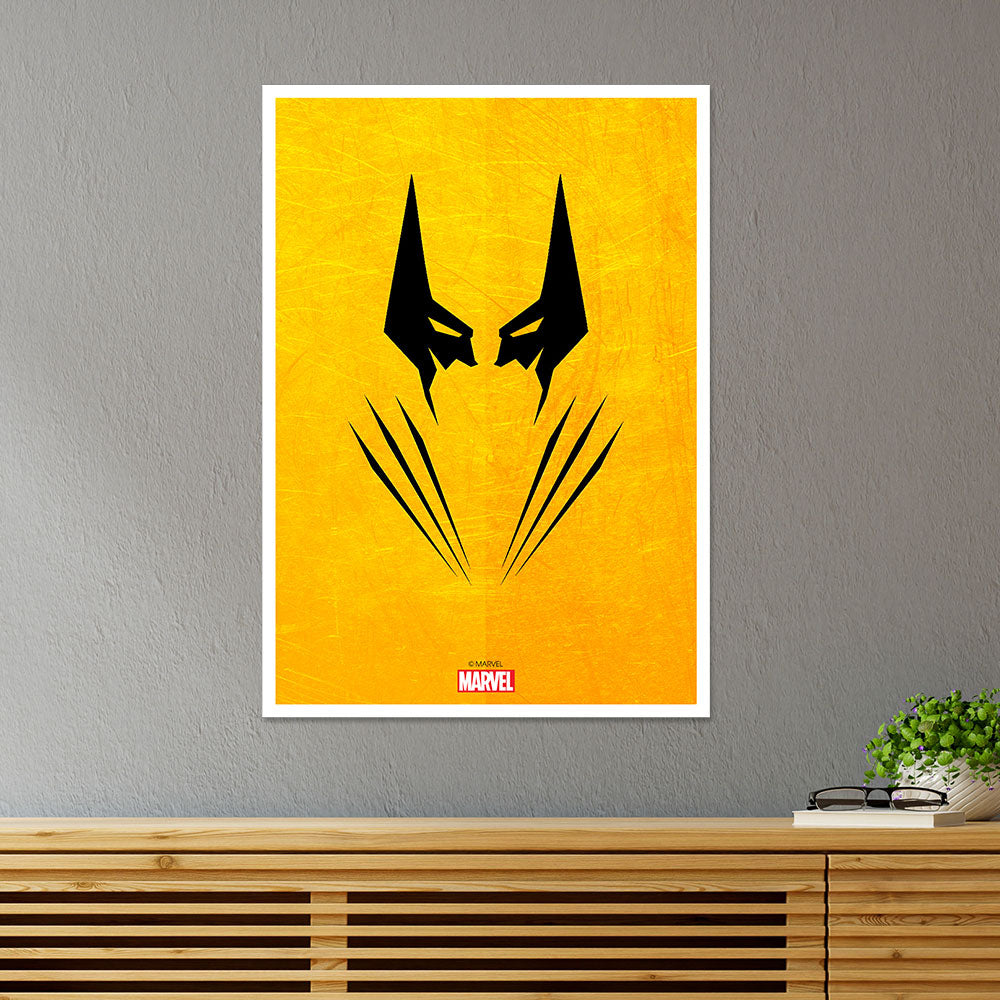Wolverine in Minimal Yellow Movies Poster