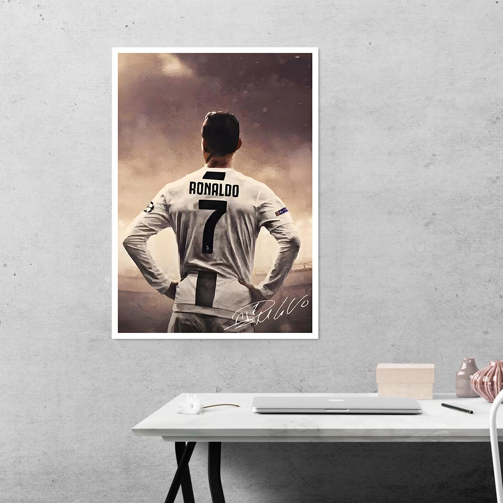 Ronaldo In Retro Sports Poster