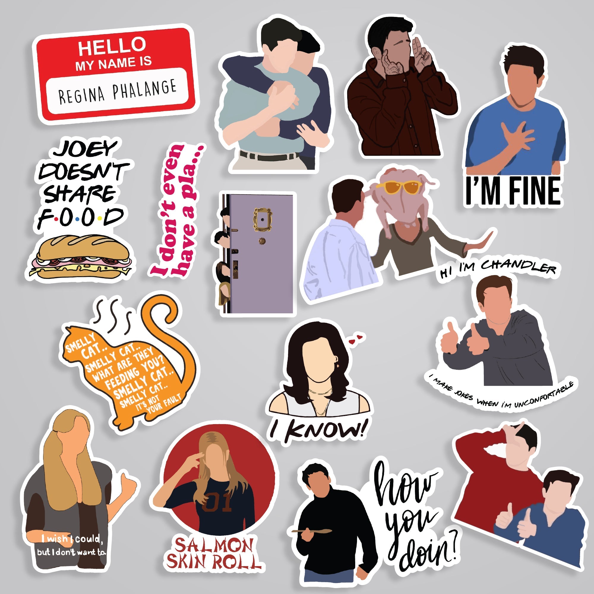 Fomo Store 15 Friends TV Show Stickers in Pack 1