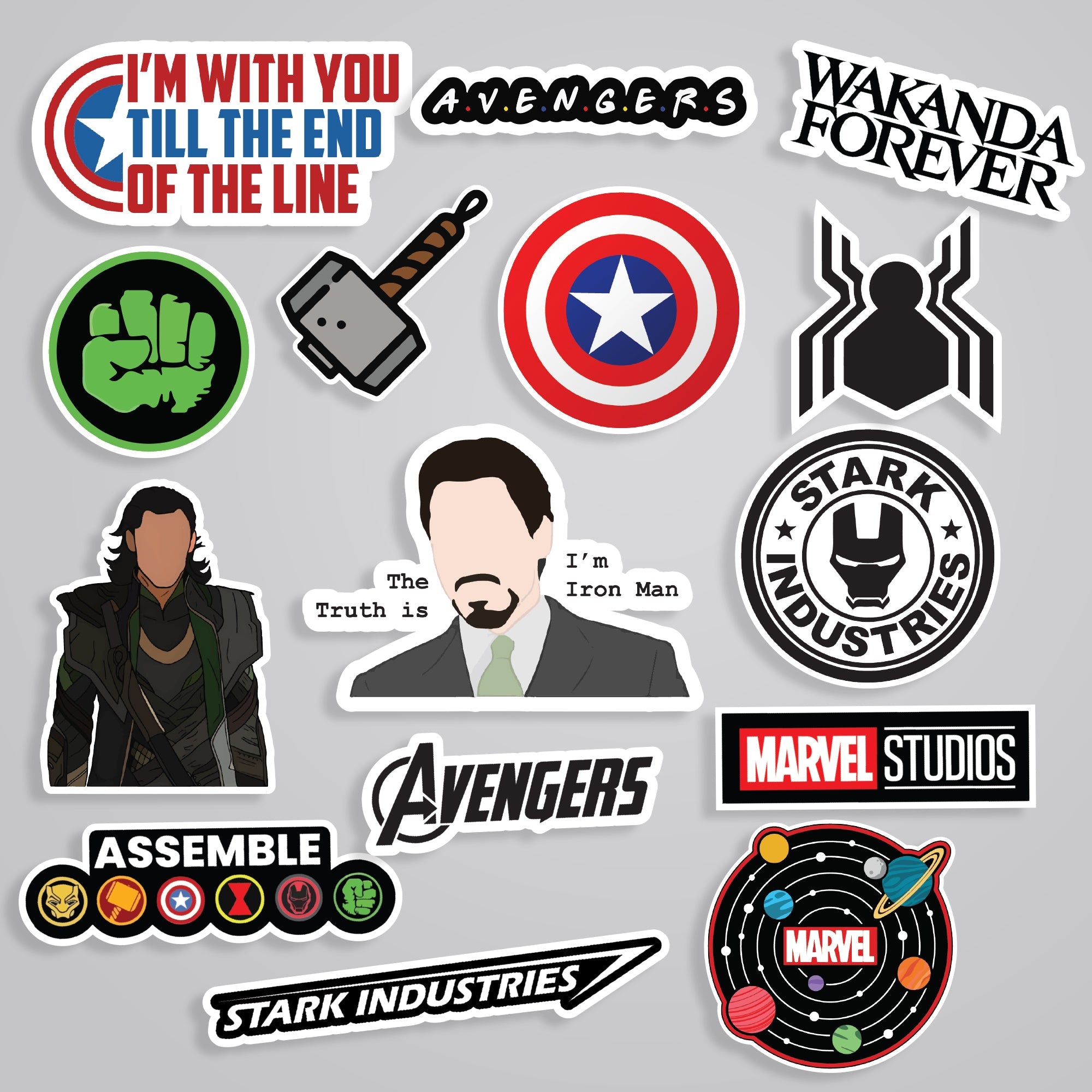 Fomo Store 15 Marvel Stickers in Pack 1