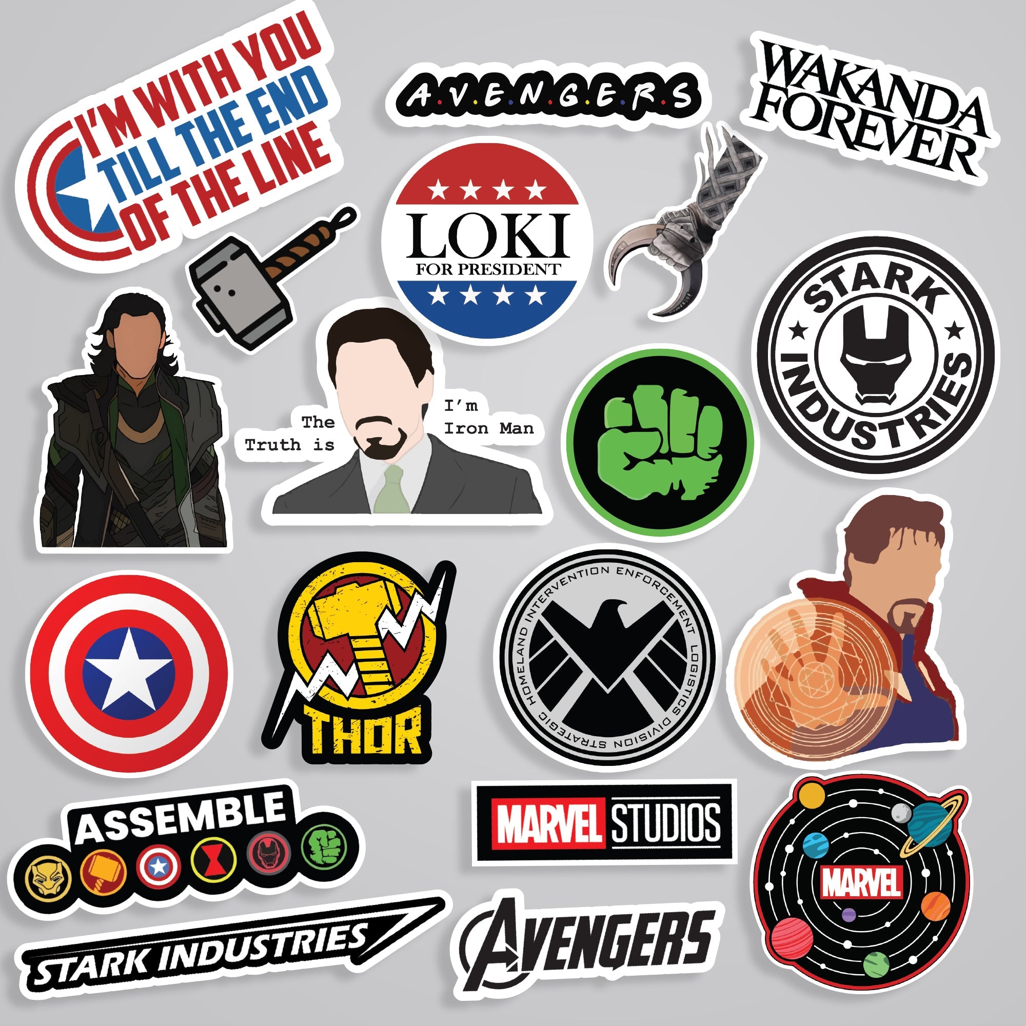 Fomo Store 20 Marvel Stickers in Pack 1