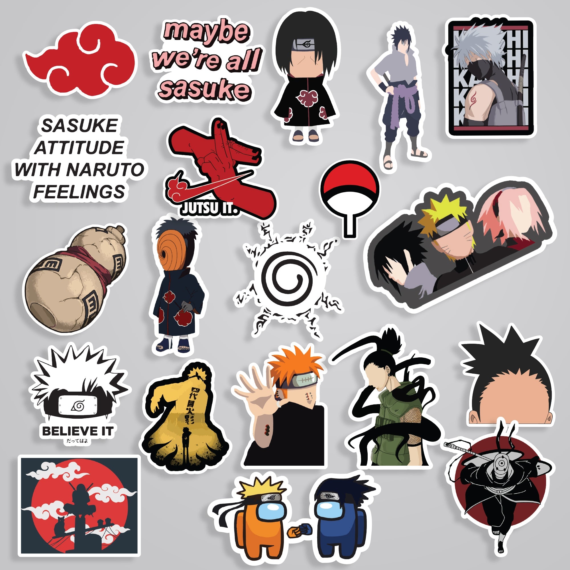 Fomo Store 20 Naruto Stickers in Pack 1