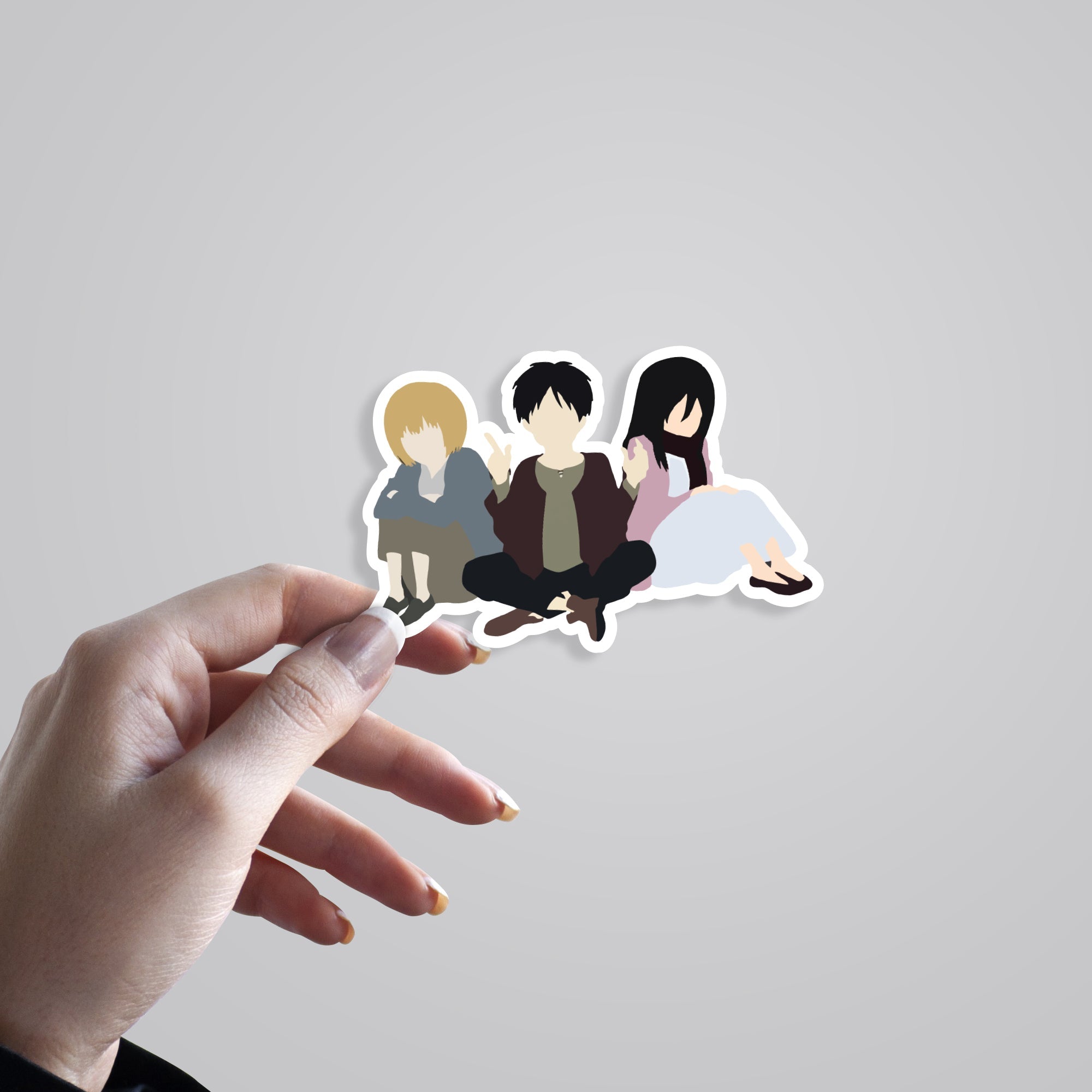 Armin, Eren and Mikasa Aot Anime Stickers