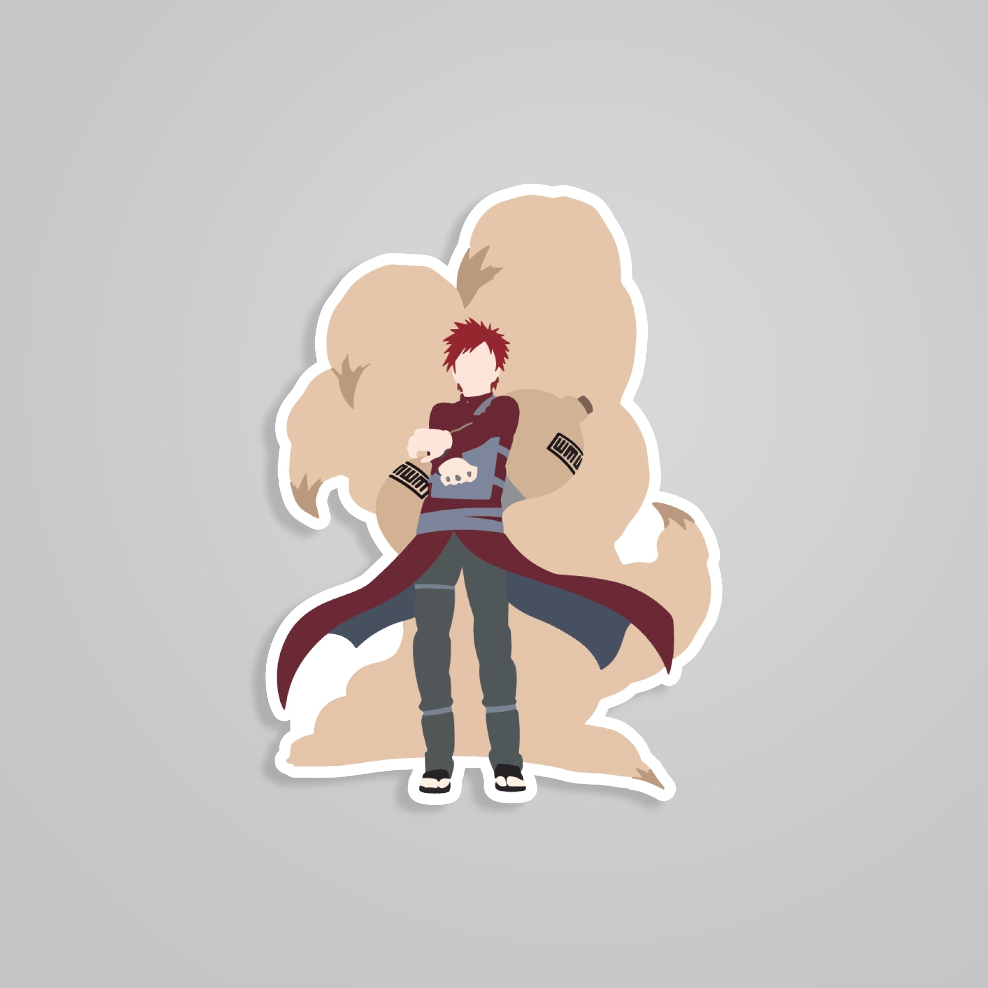 Fomo Store Stickers Anime Gaara Minmalist