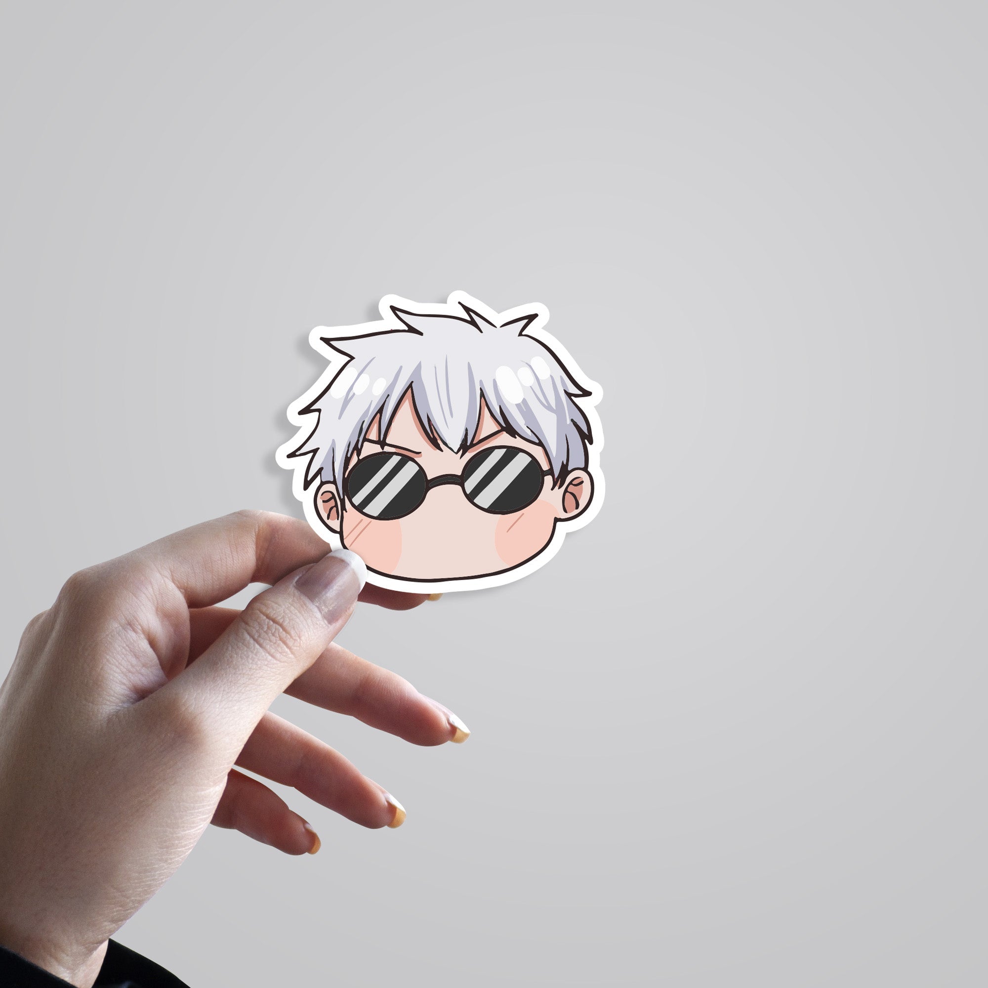 Gojo Chibi Jujutsu Kaisen Anime Stickers - Adorable Sorcery for Your Gear