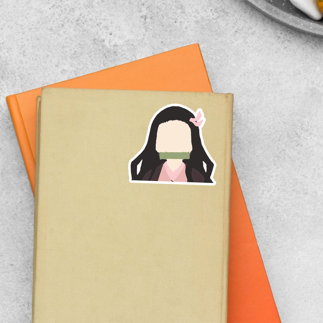 Nezuko Minimalist Anime Stickers