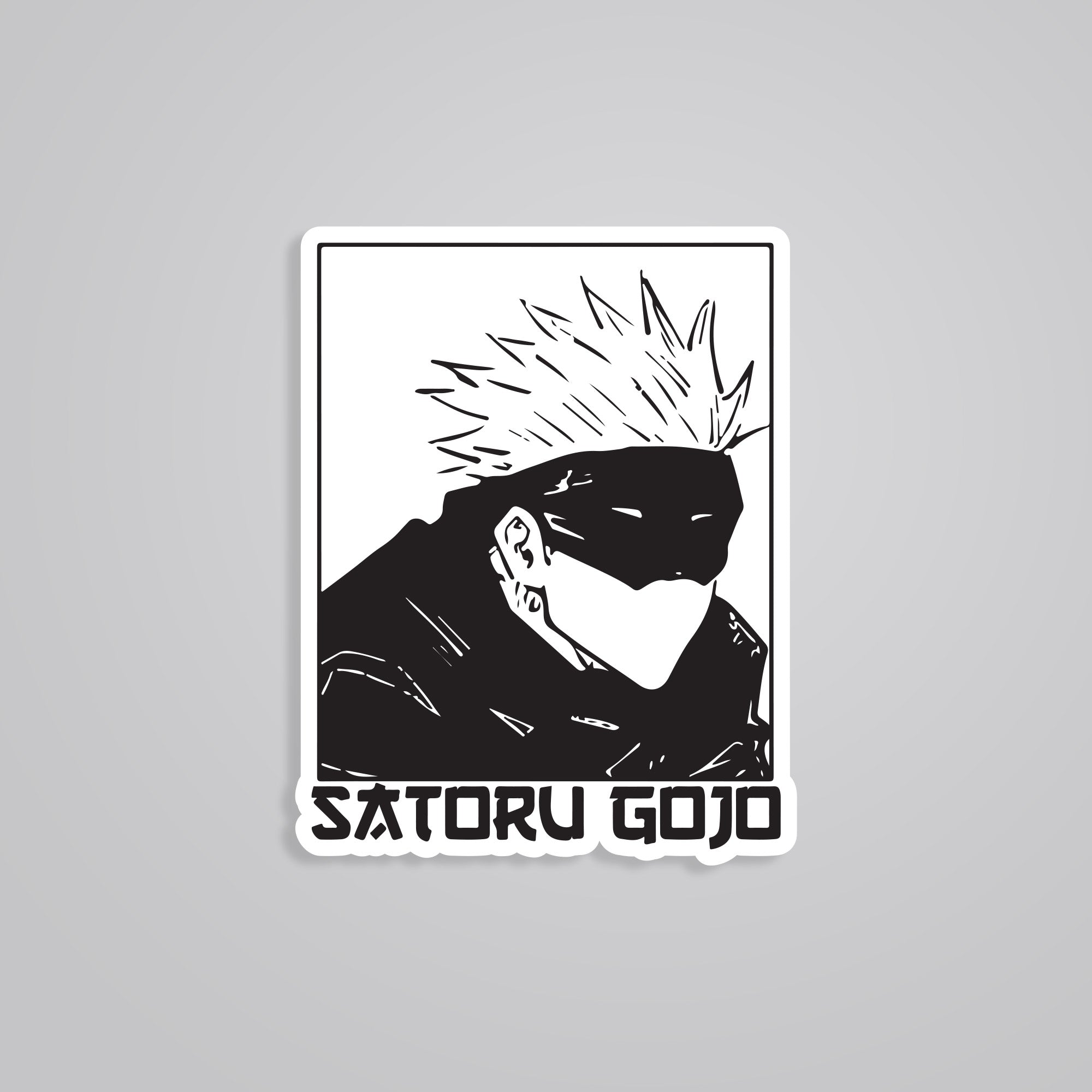 Fomo Store Stickers Anime Satoru Gojo Black & White