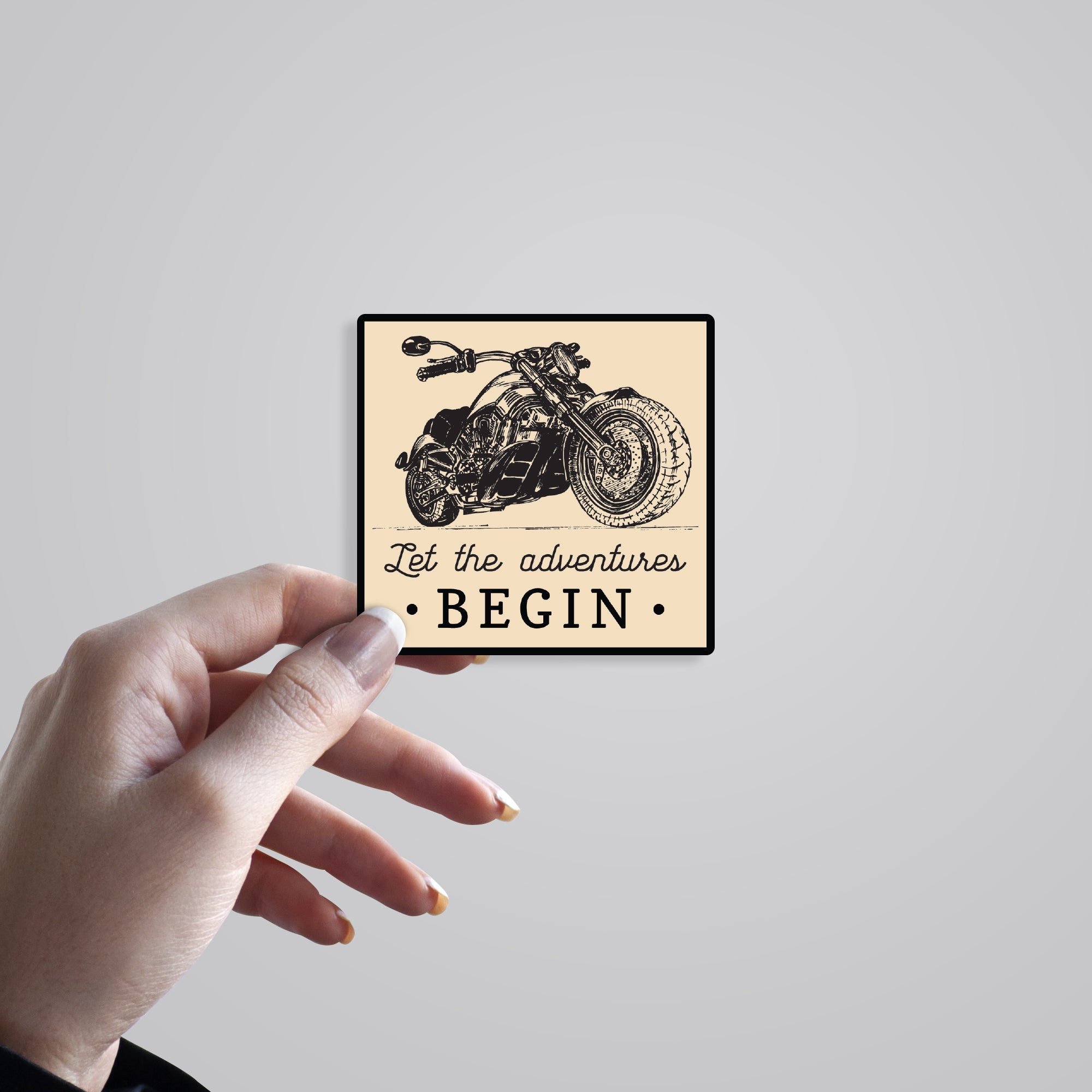 Let The Adventures Begin Cars & Bikes Stickers