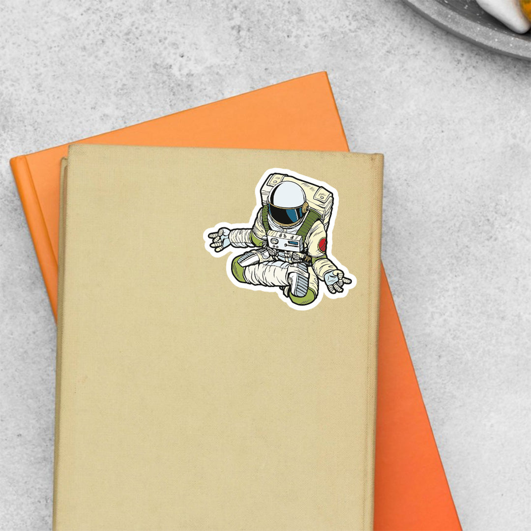 Astronaut Meditating Casual Stickers