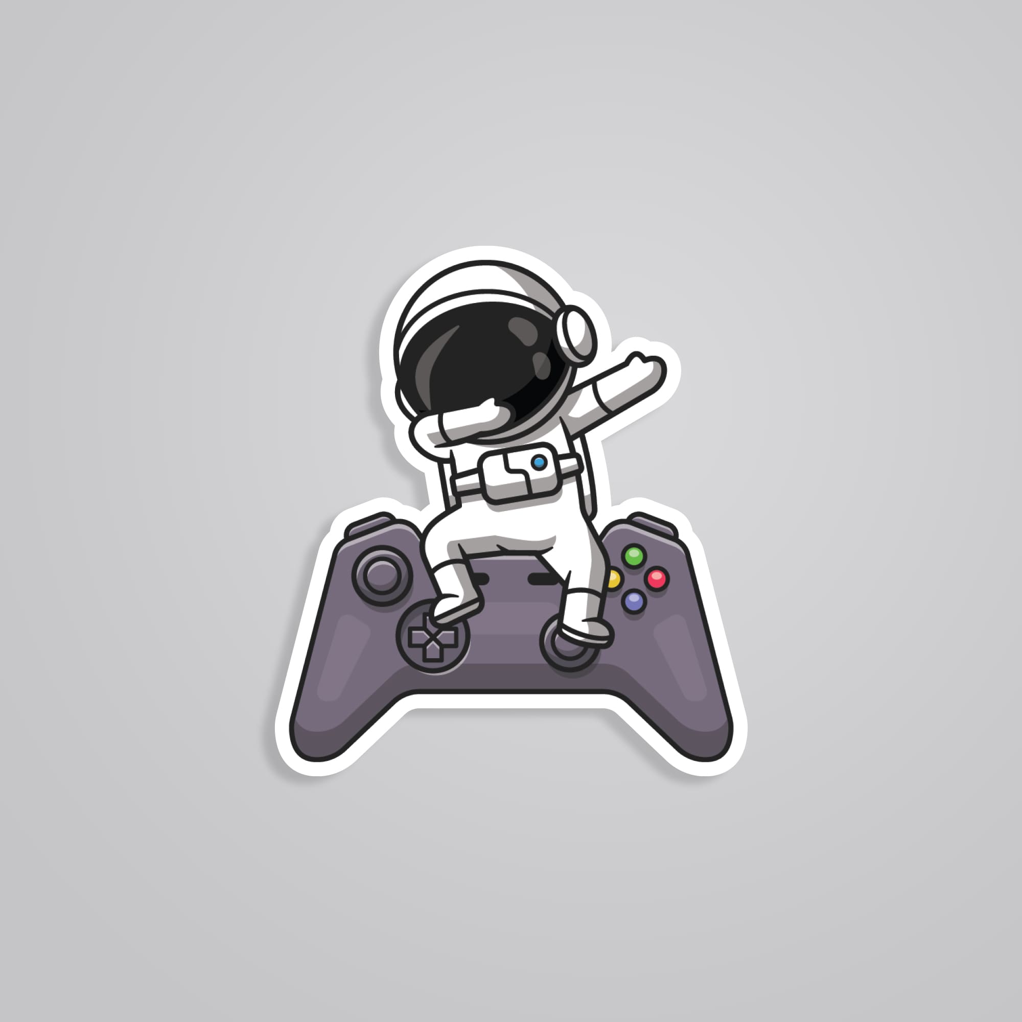 Fomo Store Stickers Gaming Astronaut Dabbing on Controller