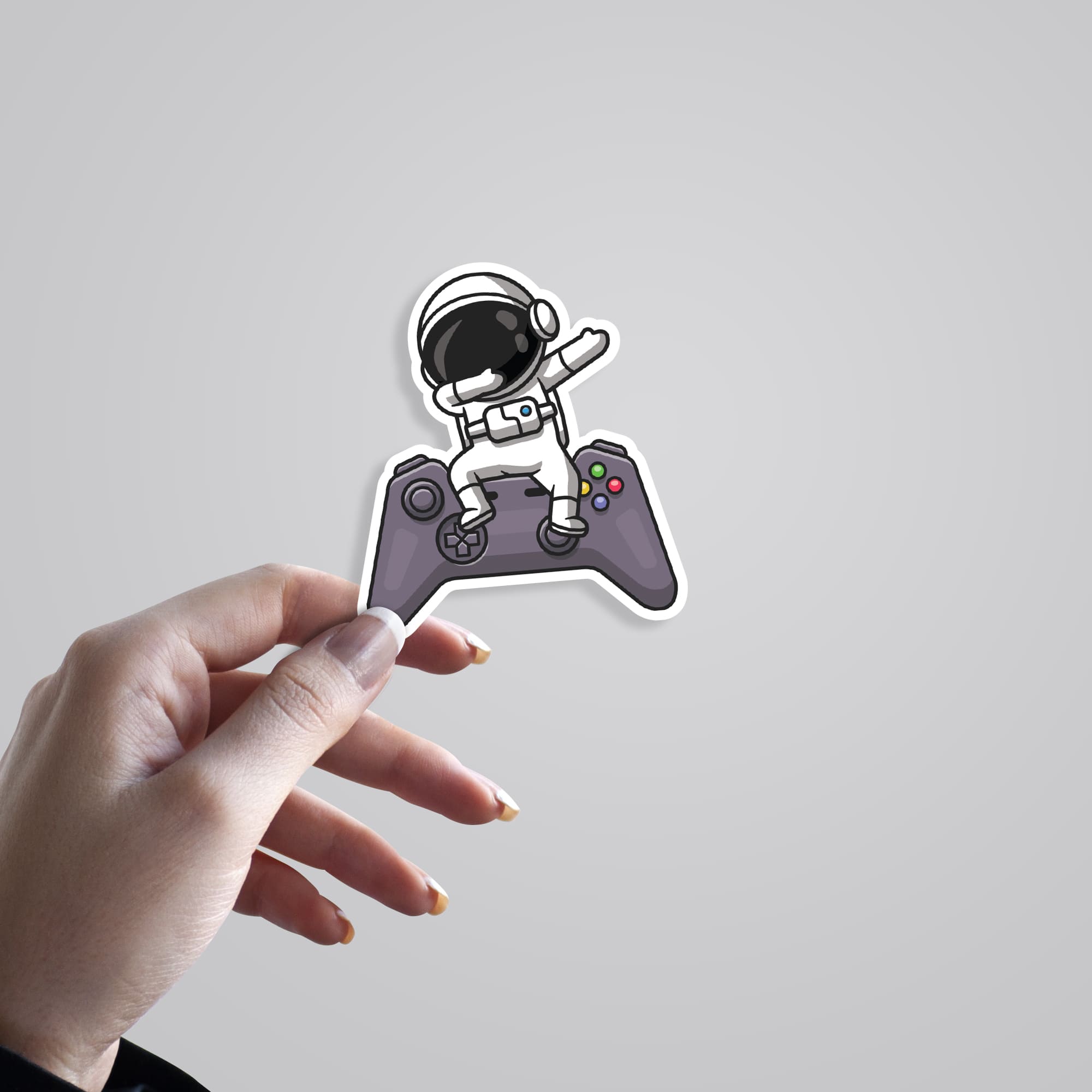 Astronaut Dabbing on Controller Gaming Stickers