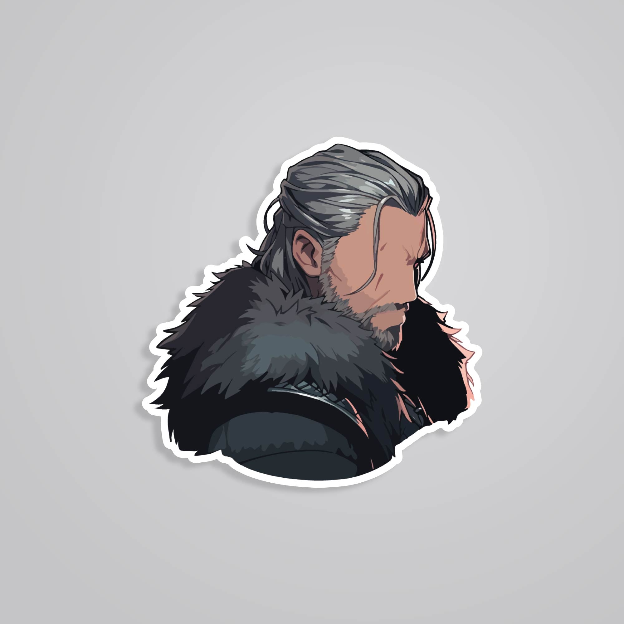 Fomo Store Stickers Gaming The Witcher Geralt Minimalist