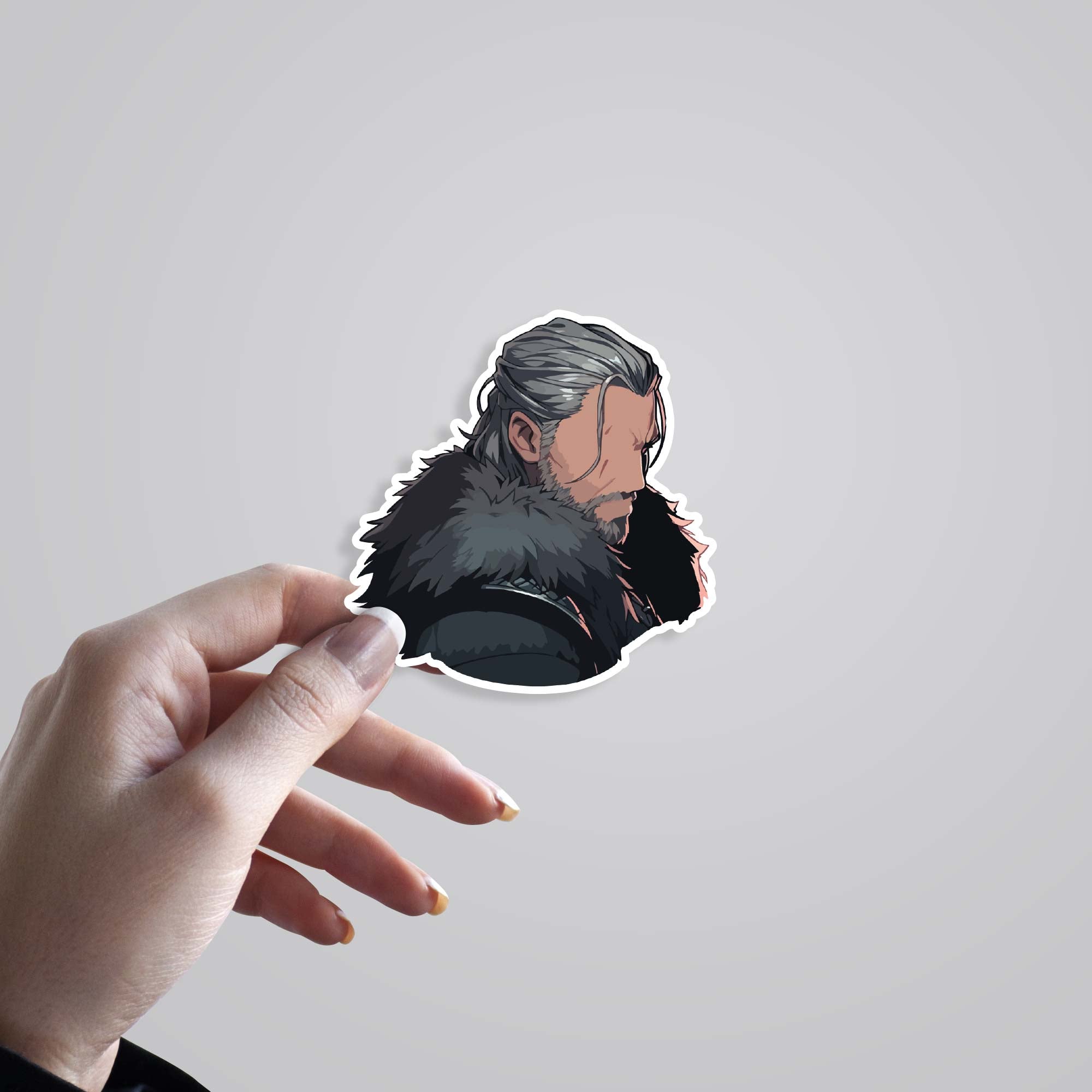 The Witcher Geralt Minimalist Gaming Stickers