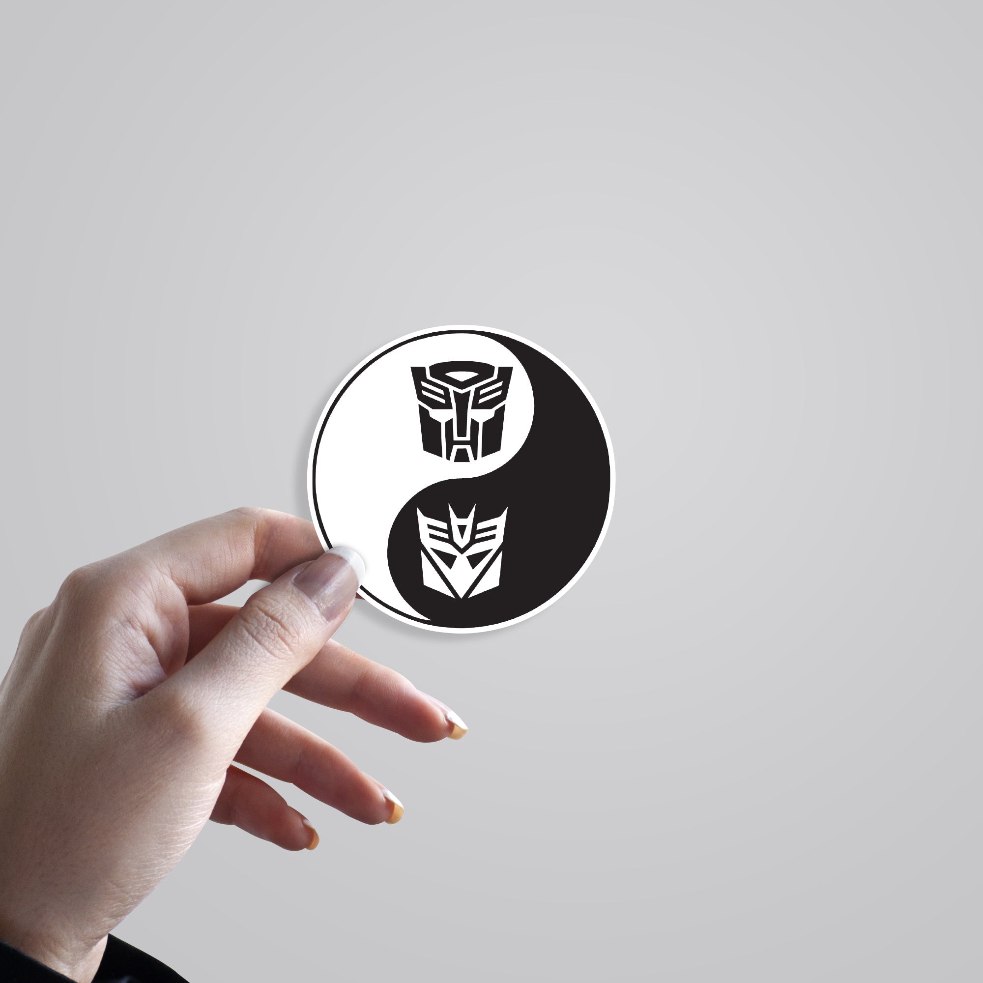 Autobot & Deception in Black & White Movies Stickers