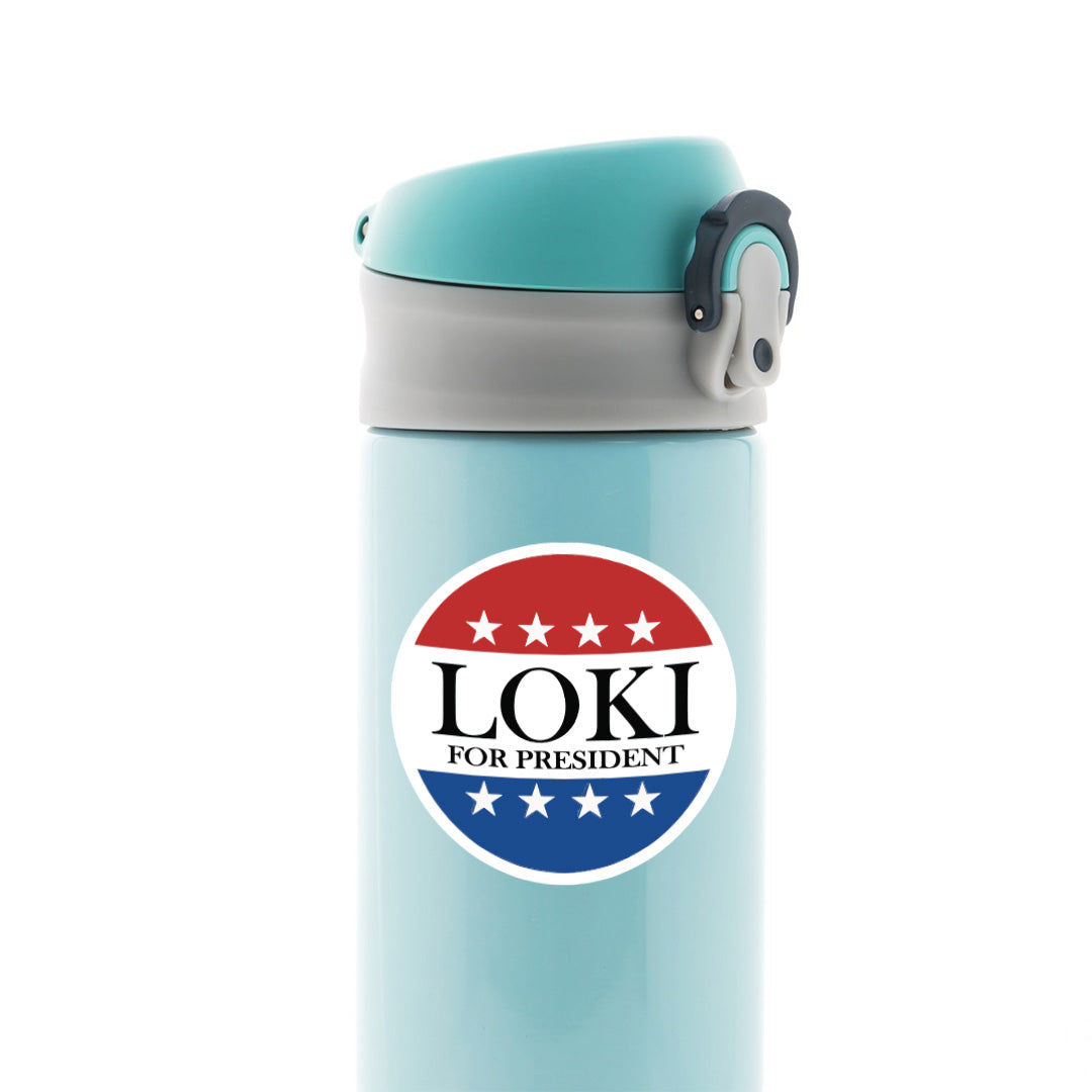 Loki for President Movies Stickers