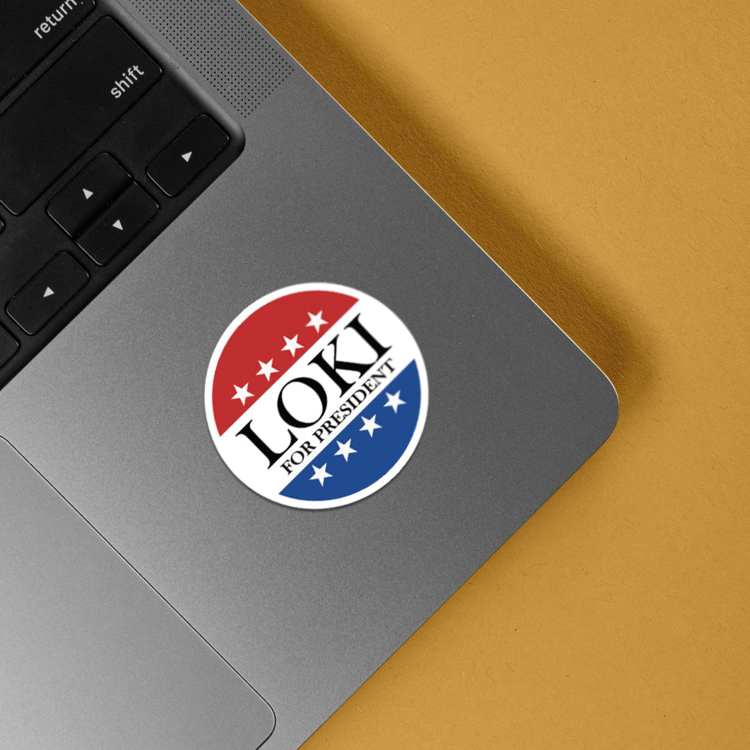 Loki for President Movies Stickers