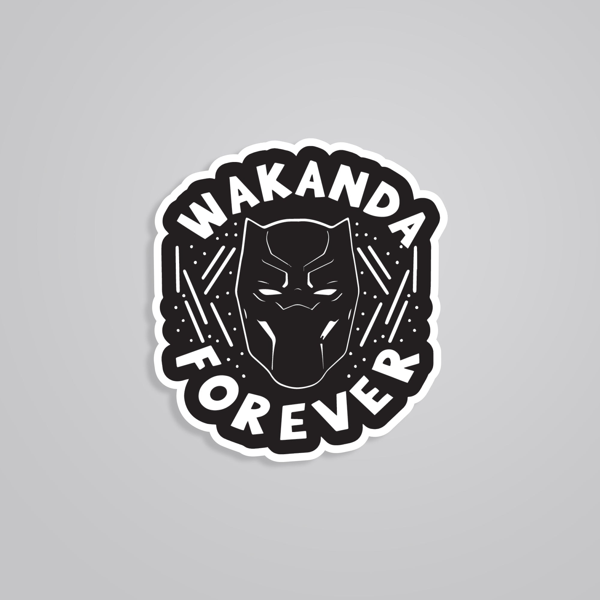 Fomo Store Stickers Movies Wakanda Forever in Black